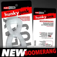 Hünkyjunk - Boomerang - Dubbele Cockring met Ballstretcher - Transparant