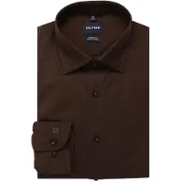 Olymp Luxor 24/Seven Modern Fit Jersey overhemd noga, Effen