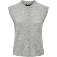 ONLY Gebreide bodywarmer 'ONLSIMONI' grijs gemêleerd