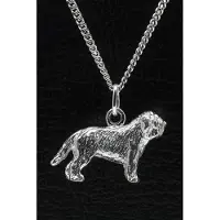 MOOYE ® - Collectie Zilveren Nizziny Owczarek met staart ketting hanger - groot
