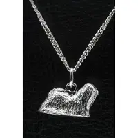 MOOYE ® - Collectie Zilveren ilhasa apso ketting hanger - groot