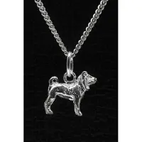 MOOYE ® - Collectie Zilveren Sharpei ketting hanger - klein