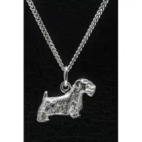MOOYE ® - Collectie Zilveren Saelyham terrier ketting hanger - groot