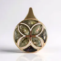 Cavill - Zilveren Hanger met 6,37 Ct Labradoriet - 18K Roségoud Verguld - Fancy Cabochon & Marquise Slijpvorm - Elegante Dames Sieraden
