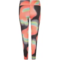 Diadora Figurenvormende sportleggings voor dames (Zwart/Koraal)