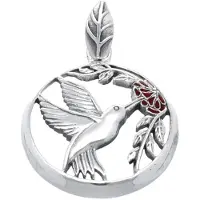 MOOYE ® - Collectie Zilveren Kolibri met vrucht kettinghanger