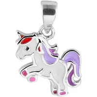 The Jewelry Collection Zilver Gerhodineerde Hanger eenhoorn 1329238
