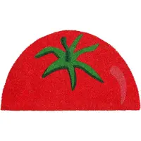 Famanu – Kokosvezel deurmat, 70 x 40 cm, tomaatvormig, met antislip PVC-onderkant