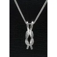 MOOYE ® - Collectie Zilveren Touwknoop ketting hanger