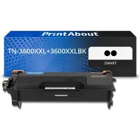 PrintAbout Huismerk vervangt Brother TN-3600XXL+3600XXLBK Toner Zwart Multipack Extra hoge capaciteit