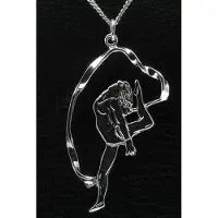 MOOYE ® - Collectie Zilveren Turnster met lint ketting hanger - groot