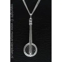 MOOYE ® - Collectie Zilveren Banjo groot ketting hanger