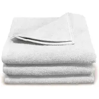 York Dikke Katoenen Badhanddoek 50x100cm - Zacht, Absorberend, Wit