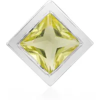 Cavill - 925 Sterling Zilver Hanger - Limoen Citrien 2,369 ct Princess Geslepen - Monosono Collectie - Moderne Gele Edelsteen Sieraden