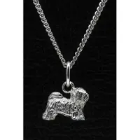 MOOYE ® - Collectie Zilveren Coton de tulear ketting hanger - klein