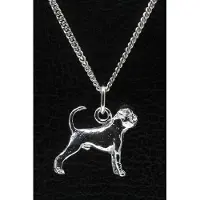 MOOYE ® - Collectie Zilveren Brabancon petit met staart ketting hanger - groot