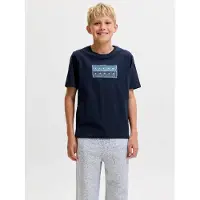 Jack & Jones Kids Junior Shirt 'JCOFUSION' navy / lichtblauw / offwhite
