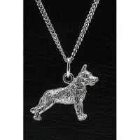 MOOYE ® - Collectie Zilveren Picardische herder ketting hanger - groot