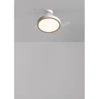 Create - Plafondventilator 40W stil met intrekbare bladen en LED-licht, verschillende maten - S - Met licht - Afstandsbediening - WIND CLEAR STUDIO