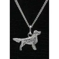 MOOYE ® - Collectie Zilveren Gordon setter ketting hanger - klein