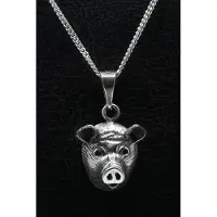 MOOYE ® - Collectie Zilveren Varkenskop ketting hanger