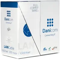 Dsit CAT5E FTP 305 meter kabel op rol stug - LSZH (Dca) - Trekdoos - Internetkabel - Netwerkkabel - UTP kabel