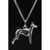 MOOYE ® - Collectie Zilveren Moonflower dog ketting hanger - groot
