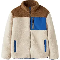 Name it KIDS teddy jas - ecru Meerkleurig - maat 152