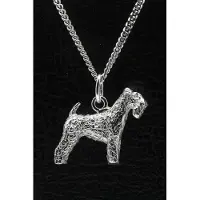 MOOYE ® - Collectie Zilveren Irish blue terrier ketting hanger - groot