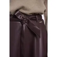 Rino & Pelle faux leather skirt with belt chelsea.7502611 10873 chocolate bean