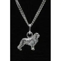 MOOYE ® - Collectie Zilveren King Charles spaniel ketting hanger - klein