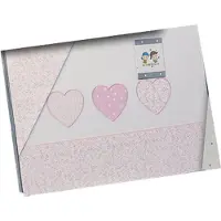 Gamberritos laken set roze hartjes 3 delig klein