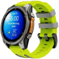 CubeNest Premium sporthorlogeband 26 mm Geel/Grijs - geschikt voor Garmin smartwatch