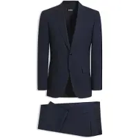 BOSS Tweedelig regular-fit pak van stretchscheerwol Maat 106