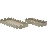 Mauro Ferretti Dienblad Saturn Tray Rect. Dove Grey Set 2 Pcs 40×16,5×4,5 cm