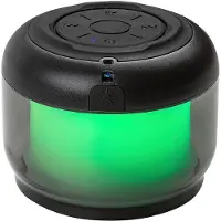 Rabalux Radelia bureaulamp, Bluetooth-luidspreker, RGB, zwart, IP20, accu, 76110