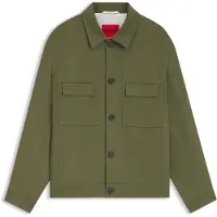 HUGO Slim-fit colbertjas van kreukbestendig twill