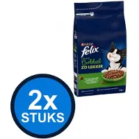 Felix 2x - Dubbel Zo Lekker Inhome Kip & Kalkoen - Kattenvoer Droogvoer - 4 kg