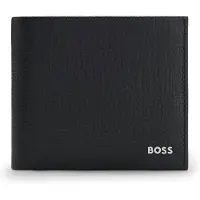 BOSS Heren Zwarte leren portemonnee van Derwil (OSFA), Casual, Klassiek, Leer 50573521
