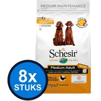 Schesir 8x Hondenvoer Droog - Onderhoud Mini Rassen - Kip - 800g