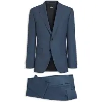 BOSS Tweedelig regular-fit kostuum van Italiaanse scheerwol Maat 102