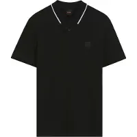 BOSS Poloshirt van katoenpiqué met contrasterende streep op de kraag