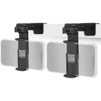Famanu 2x flexibele mobiele telefoonhouder voor reizen, werk en thuis, opvouwbare mini universele telefoonstandaard met 360° kogelgewricht en tafelklem, montage, vliegtuig, films, videocall