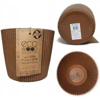 Prosperplast Milly Round ECO Wood Pot - 4L - Bruin - Duurzaam en stijlvol