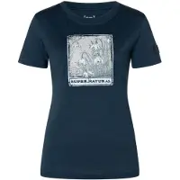 Super.natural - Women's Snodrops Bio Jersey Tee - Merinoshirt M, blauw/ various