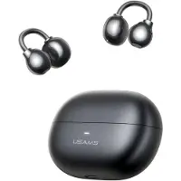 Usams Echo R02 Bluetooth-oordopjes - Clip-on, draadloos, grijs