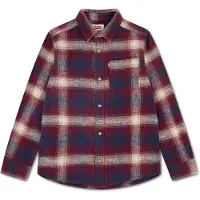 Levi's Kids geruit casual overhemd - donkerrood Jongens Katoen Klassieke kraag - maat 176