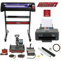 MonsterShop 5 in 1 hittepers, LED vinylsnijder, Epson printer &amp; onkruidset