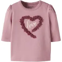 Name it Shirt 'NBFNULLA' crème / mauve / bessen