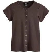 Next Gebreid vest donkerbruin